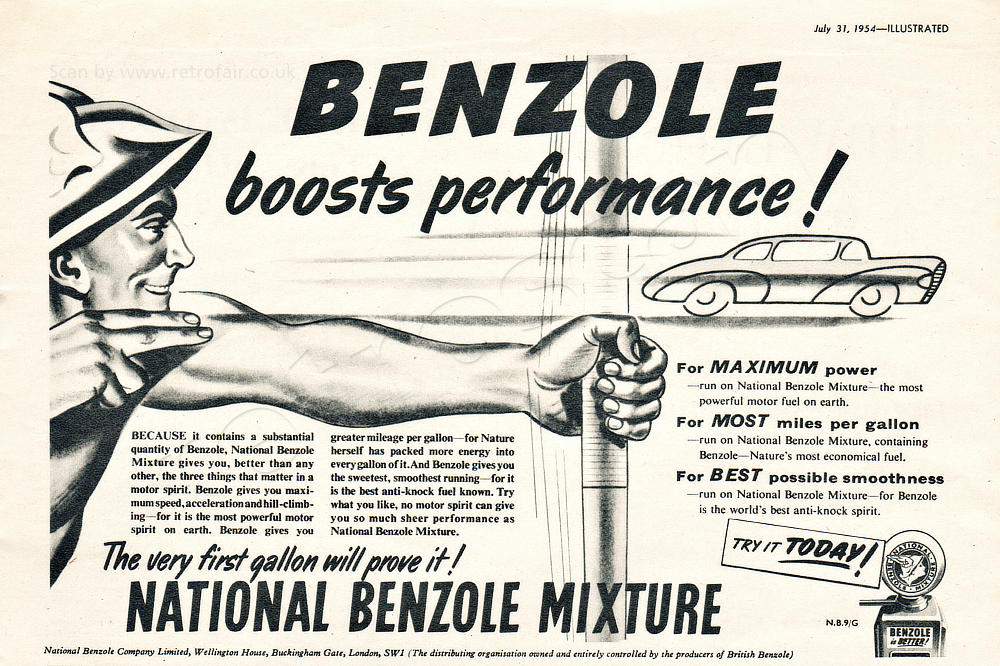 1954 vintage National Benzole advert