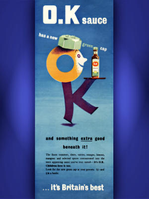 1954 OK Sauce vintage magazine ad