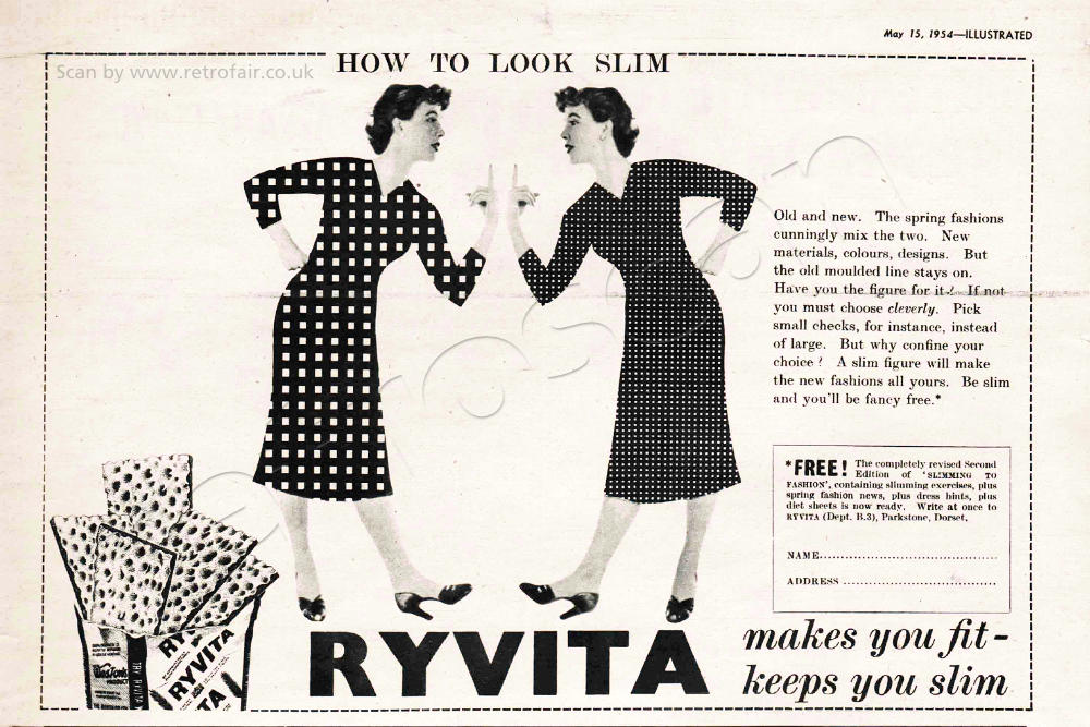 1954 vintage Ryvita advert