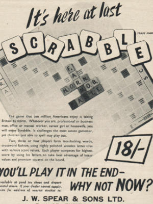 1954 Scrabble - vintage ad