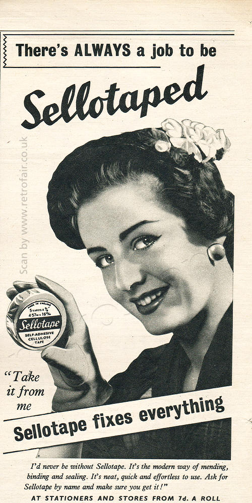 1954 Sellotape vintage ad