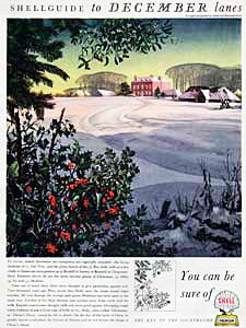 1954 Shell Lanes December​ - vintage ad