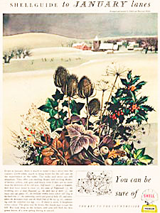 1954 Shell Lanes January​ - vintage ad