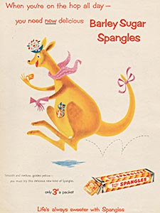  1954 Barley Sugar Spangles - vintage ad