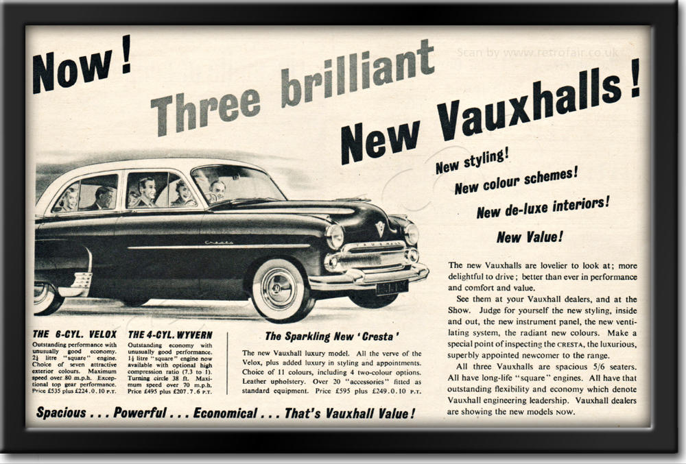 1954 Vauxhall vintage ad