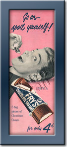 1954 Fry's Chocolate Cream  retro advert