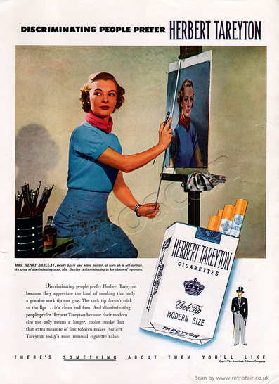 1949 Herbert Tareyton Cigarettes  vintage advert