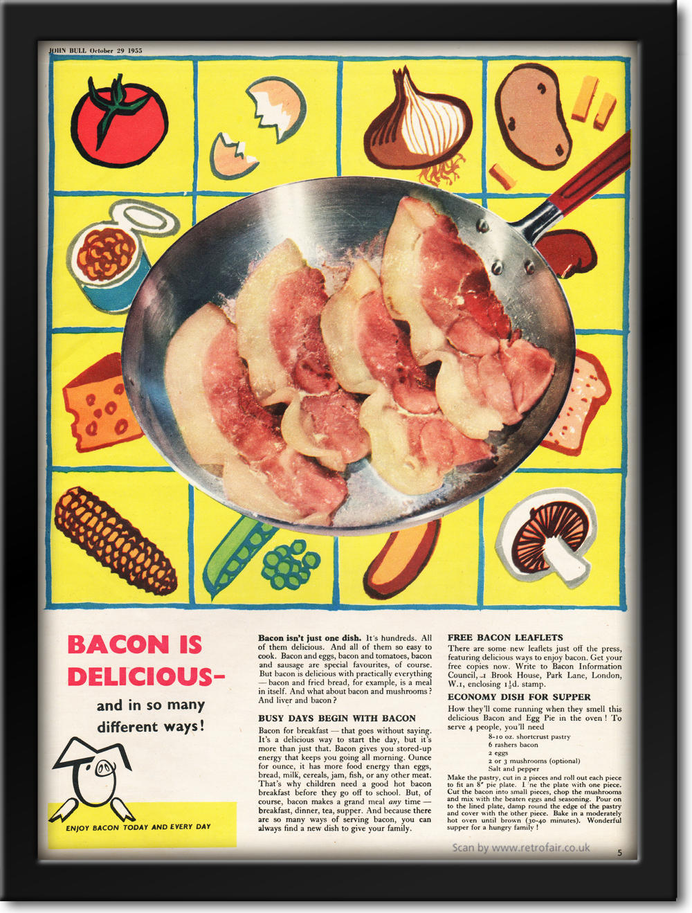 Vintage Bacon Marketing ad