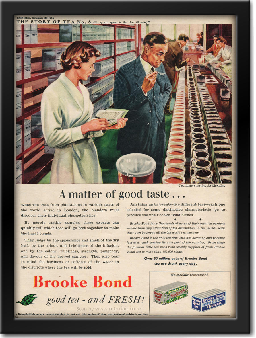 1954 Brooke Bond Story Of Tea No. 8 - unframed