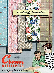  1955 Crown Wallpapers vintage ad