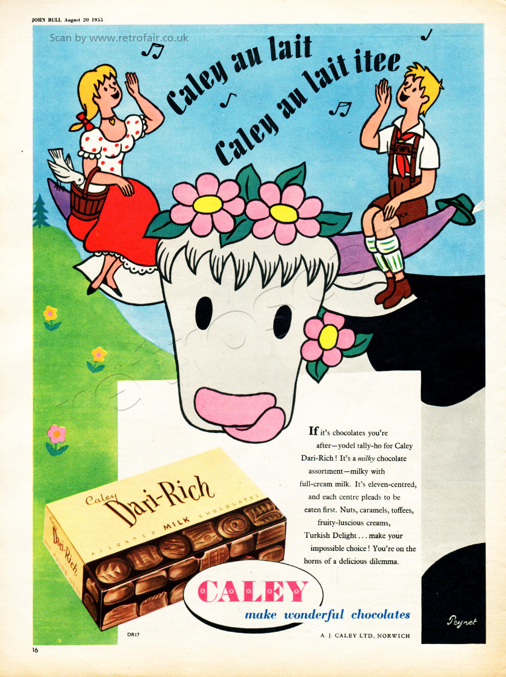 1955 Dari-Rich Chocolates vintage ad