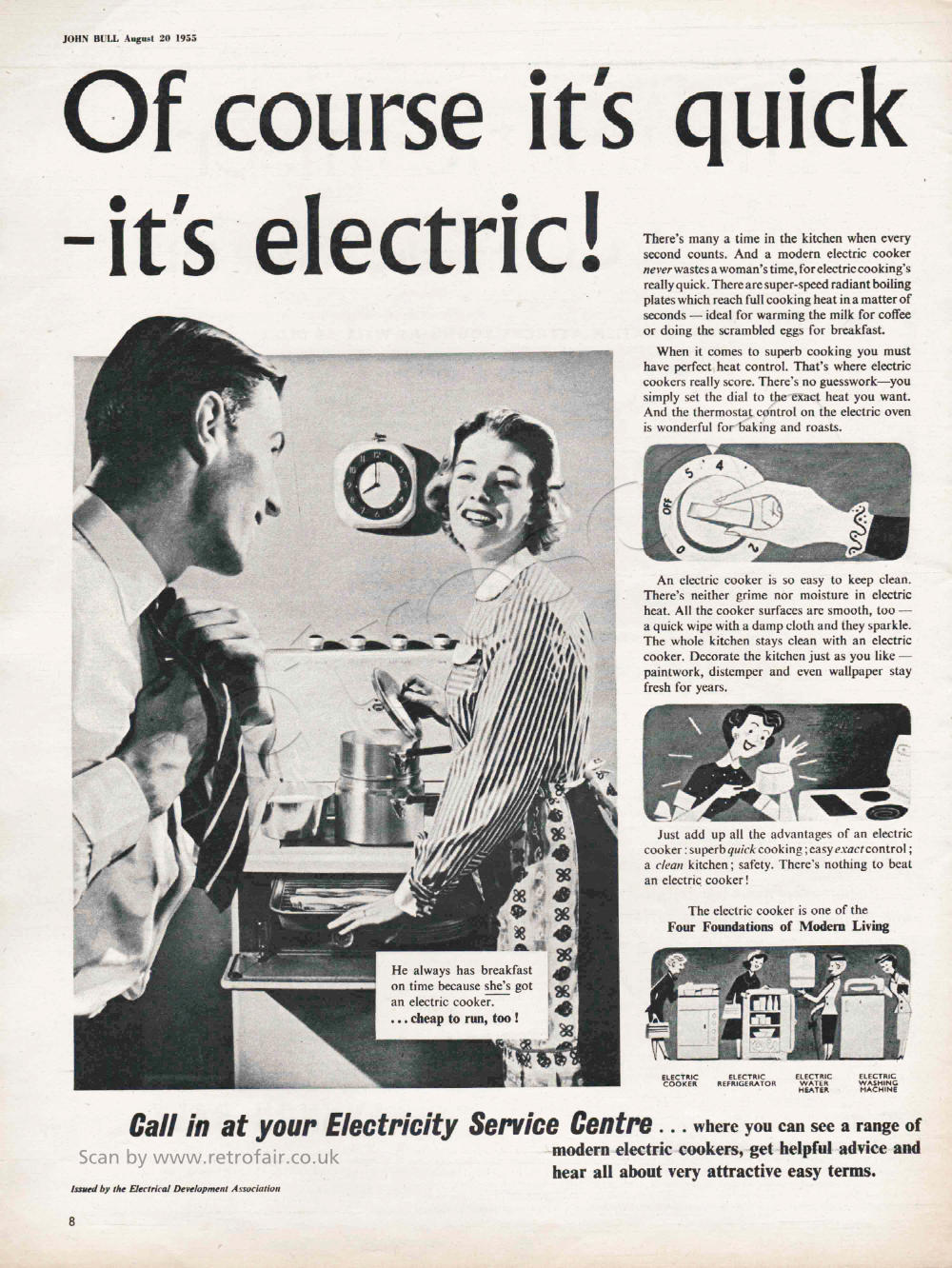 1955 Electricity Development vintage ad