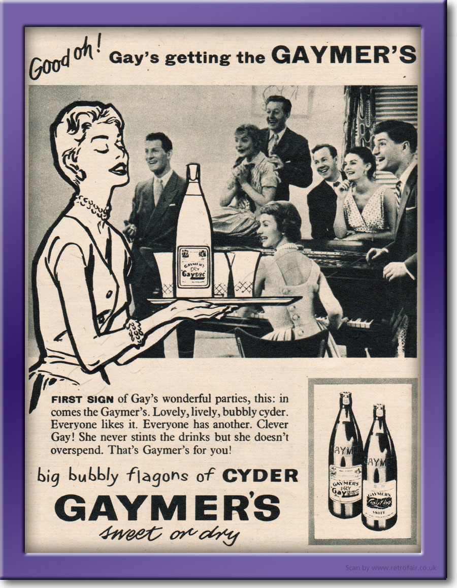 1955 Gaymer's Cyder - framed preview vintage ad