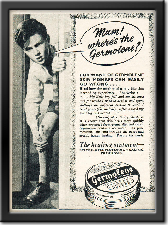 1955 Germolene  - framed preview vintage ad