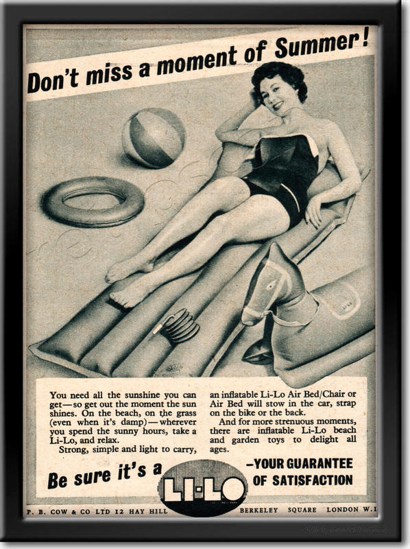 1955 Li-Lo Air Beds - framed preview vintage ad