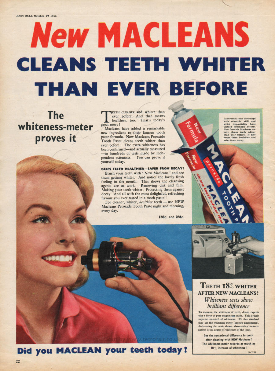 1955 Macleans Toothpaste - framed preview