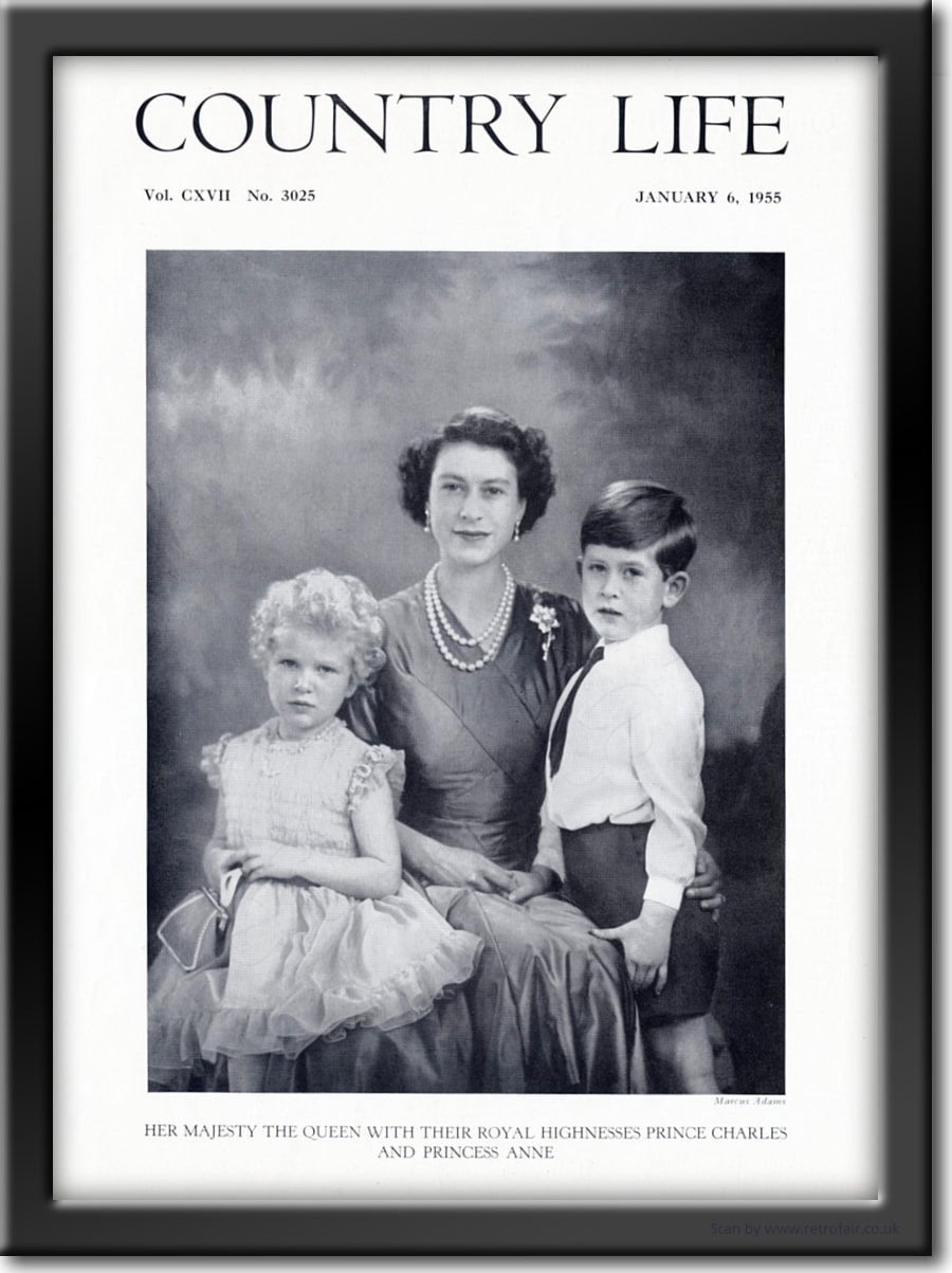 The Queen, Price Charles & Princess Anne  Country Life Portrait 1953
