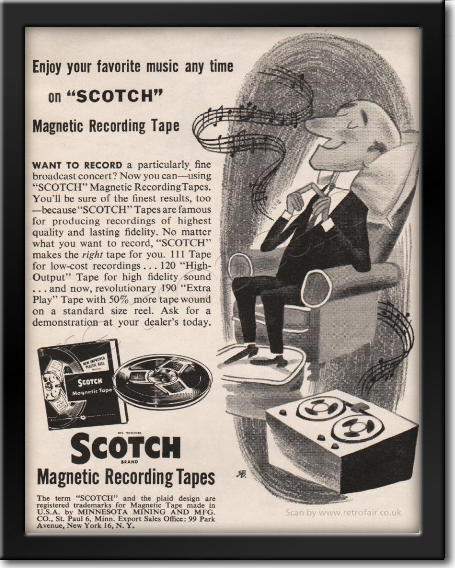 1955 Scotch Recording Taperetro advert
