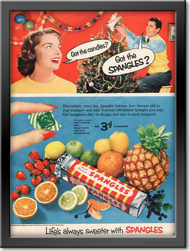  1955 Fruit Flavour Spangles - framed preview retro