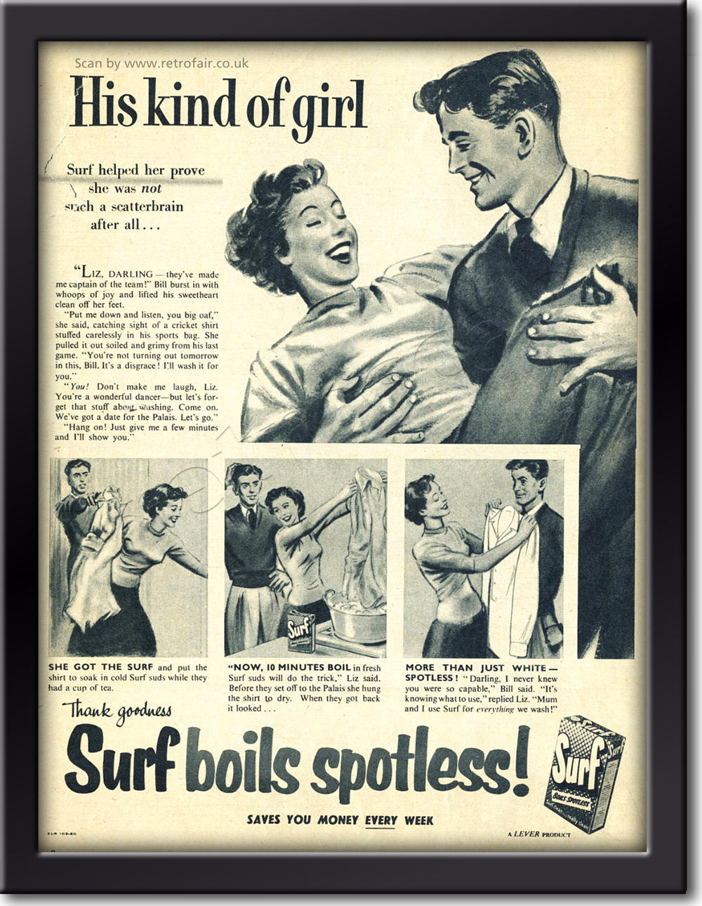 vintage 1955 Surf Washing Powder 