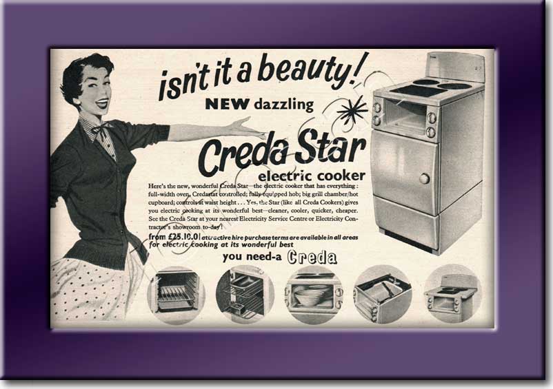 1954 Creda Star Cookers  - framed preview vintage