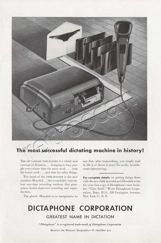 1951 Dictaphone Corporation vintage ad