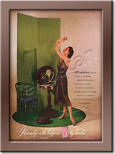 1949 vintage Fisher Lingerie ad
