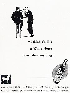 1950 White Horse Whisky - vintage ad