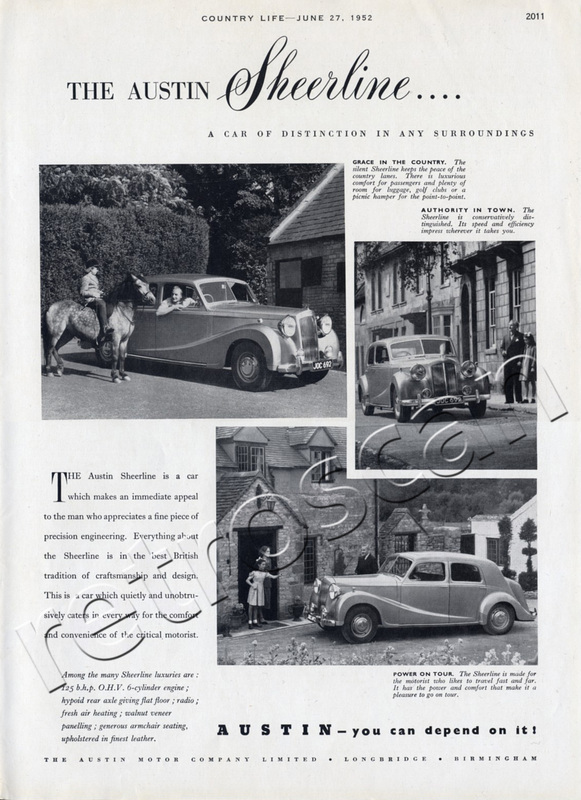 1952 classic Austin Sheerline ad