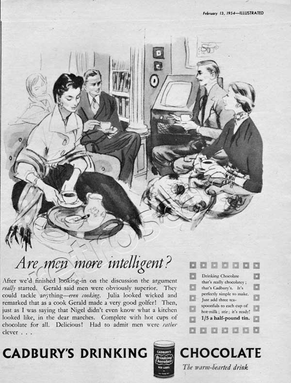 1954 retro Cadburys Drinking Chocolate advert