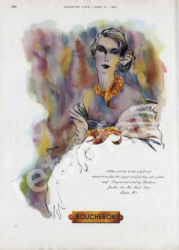 1952 House of Boucheron vintage ad - unfarmed