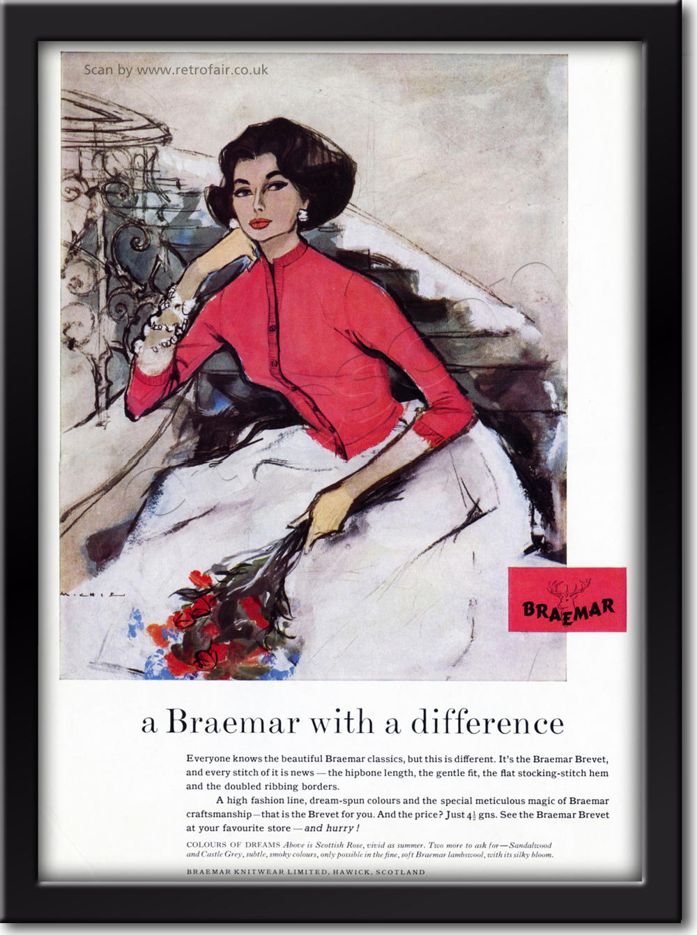 vintage 1958 Braemar ad