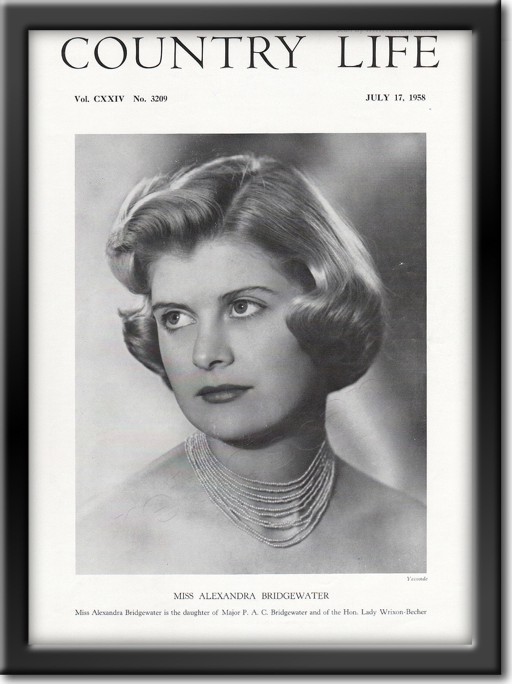 1958 Miss Alexandra Bridgewater