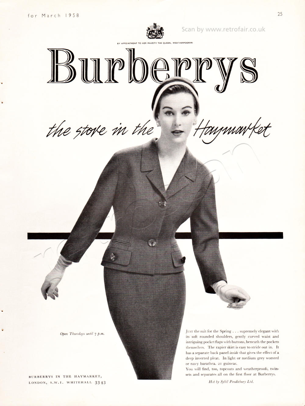 1958 Burberrys vintage ad
