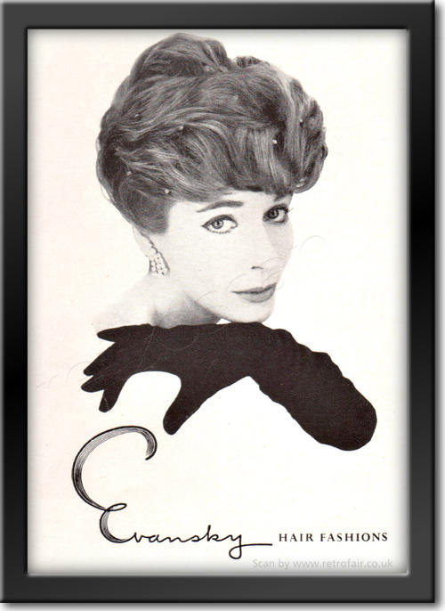 1958 Evansky Hair Fashions - Vintage Ad