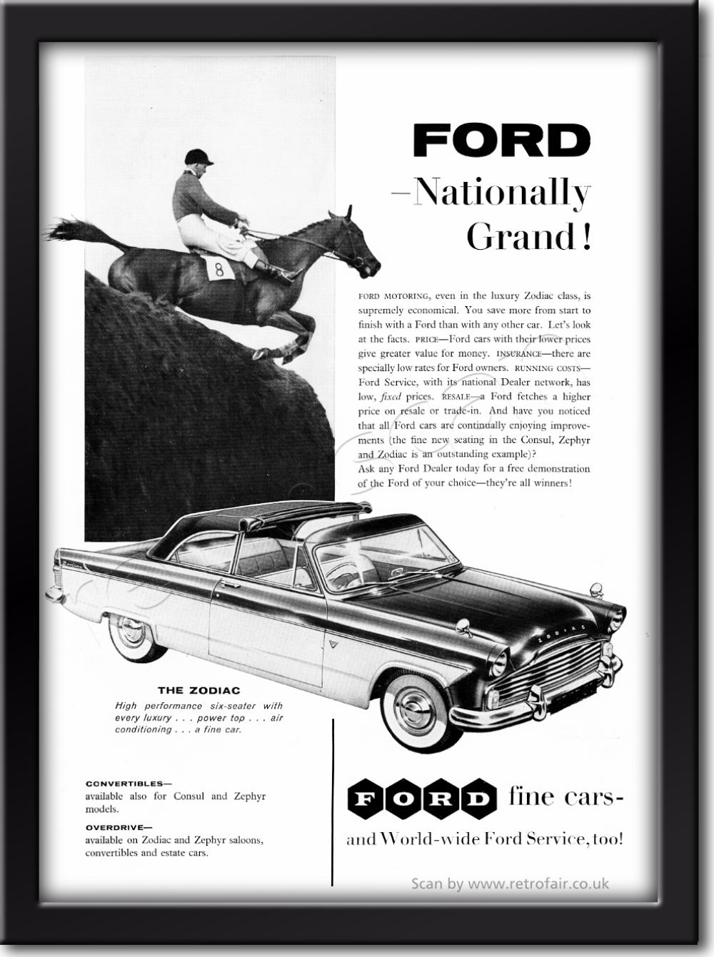 1958 Ford Motors - framed preview retro