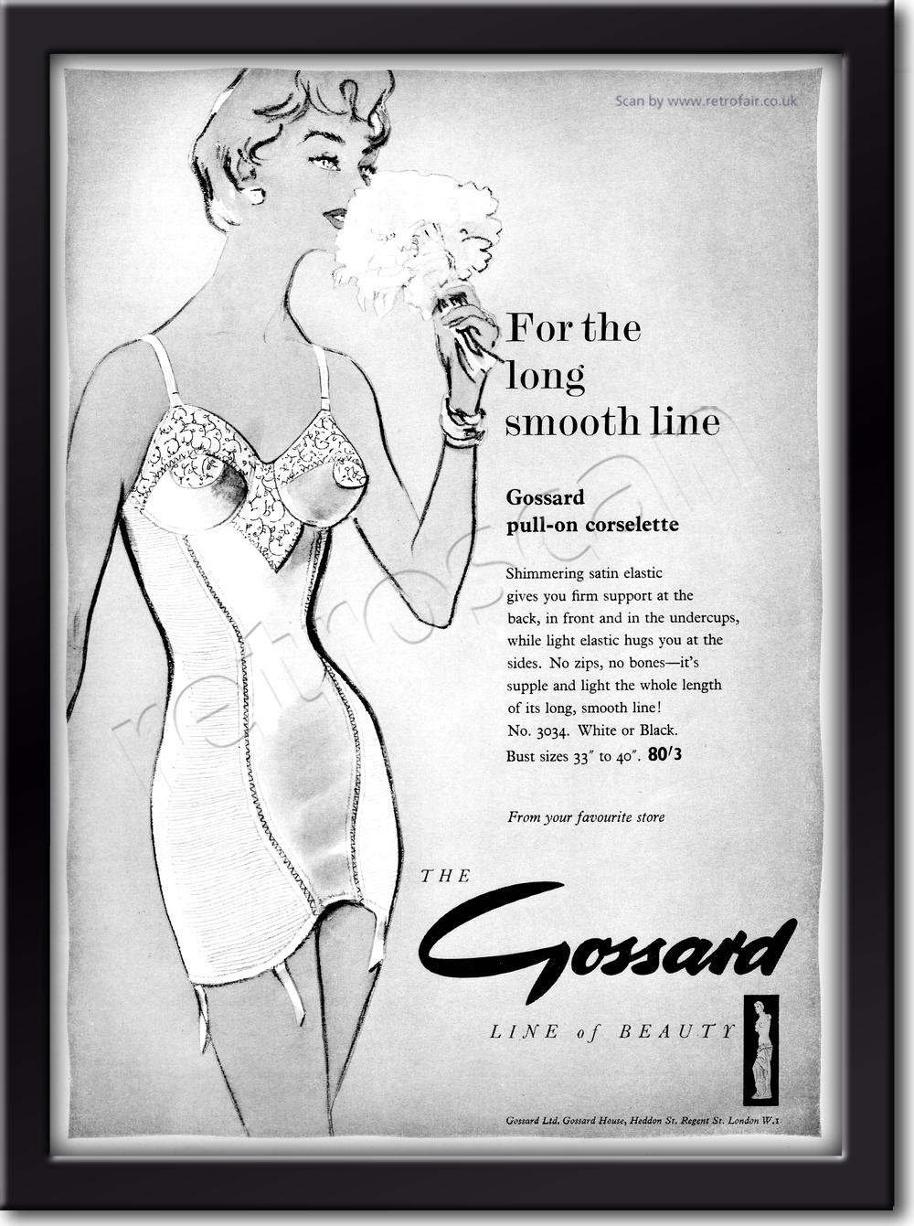 Vintage Gossard Lingerie Advert