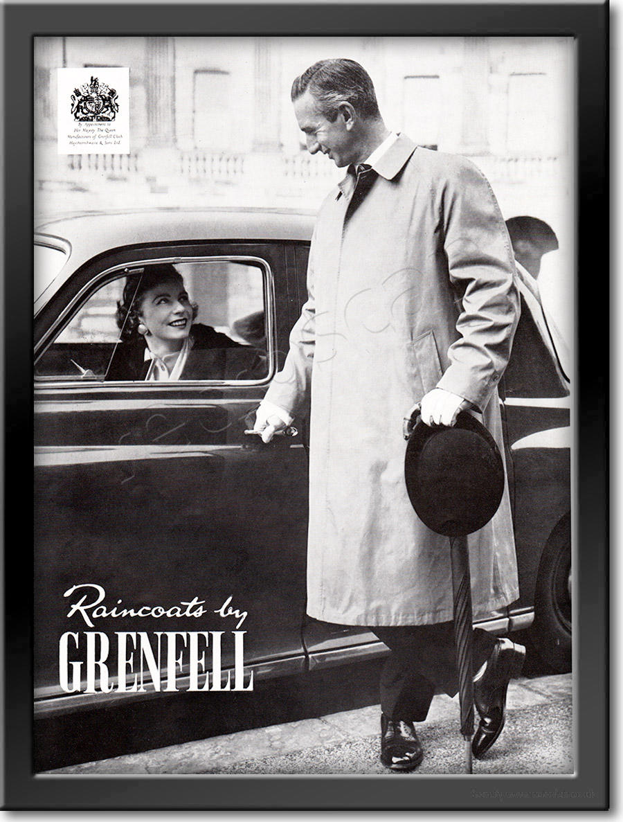 1958 Grenfell Raincoats - framed preview retro
