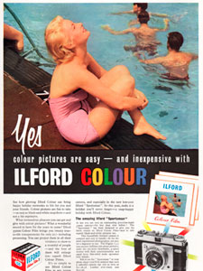 1958 Ilford colour film - vintage ad