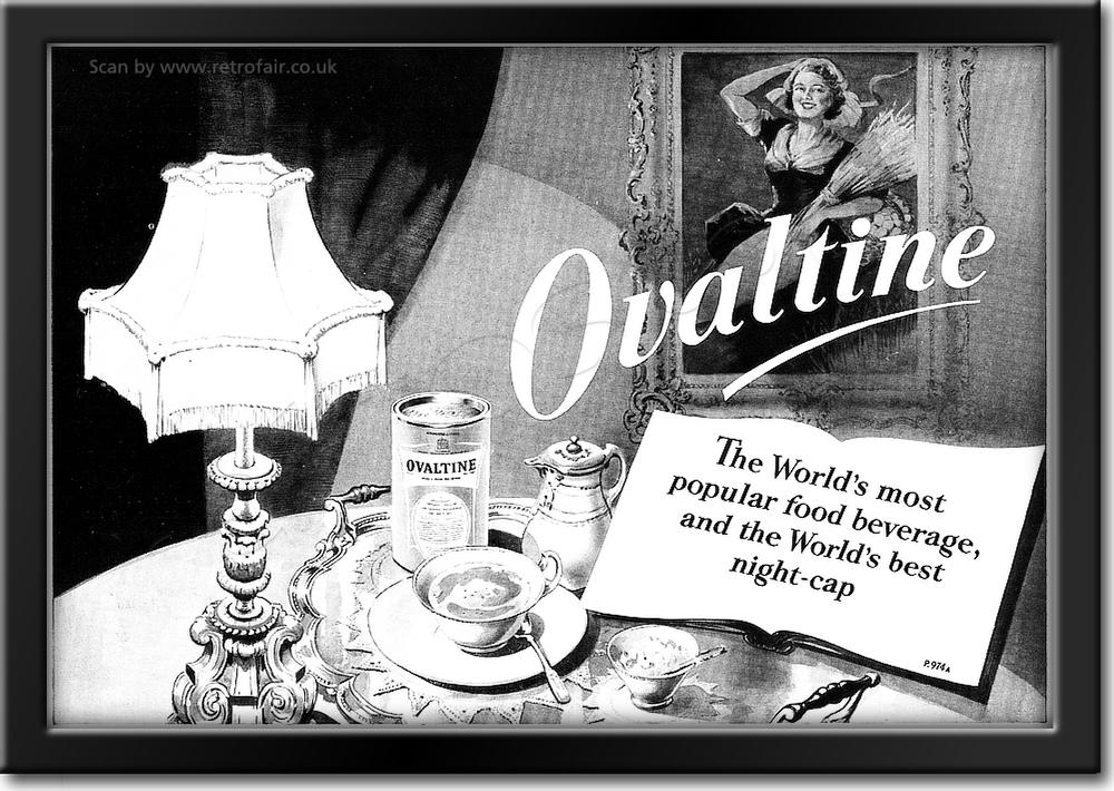 1958 Ovaltine - framed preview vintage ad