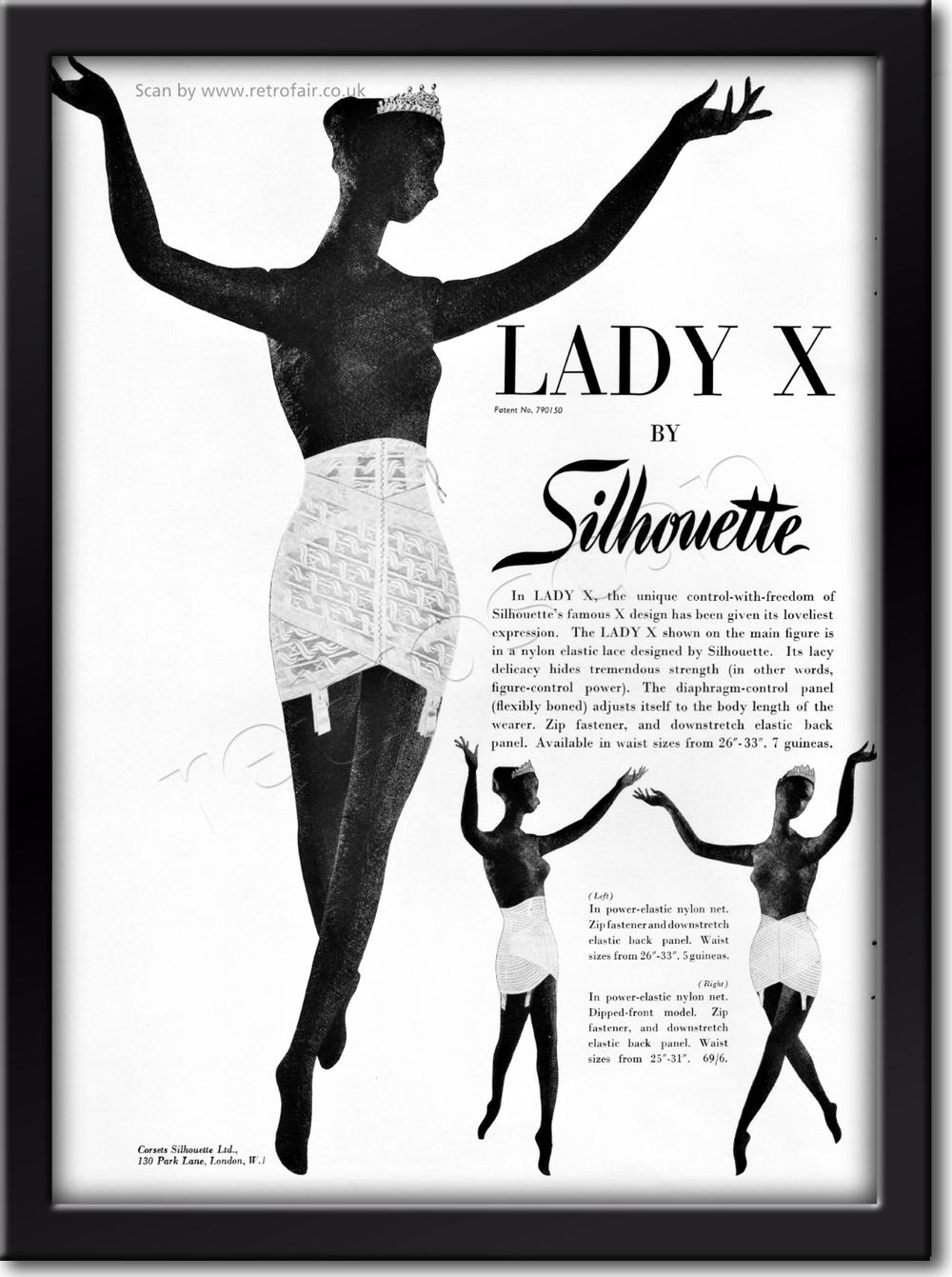 vintage 1958 Silhouette Lady X