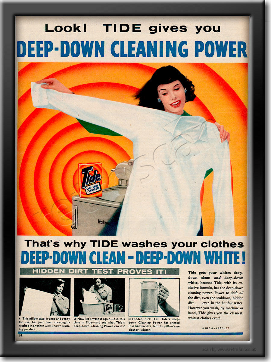 1958 Tide Detergent - framed preview retro