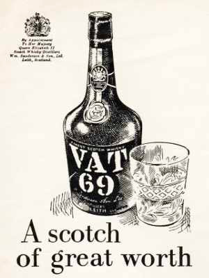 1958 VAT 69 - vintage ad