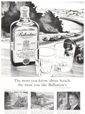 1959 Ballantine's Whisky - vintage ad