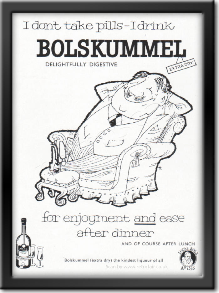 1959 Bolskummel Liqueur - framed preview vintage ad