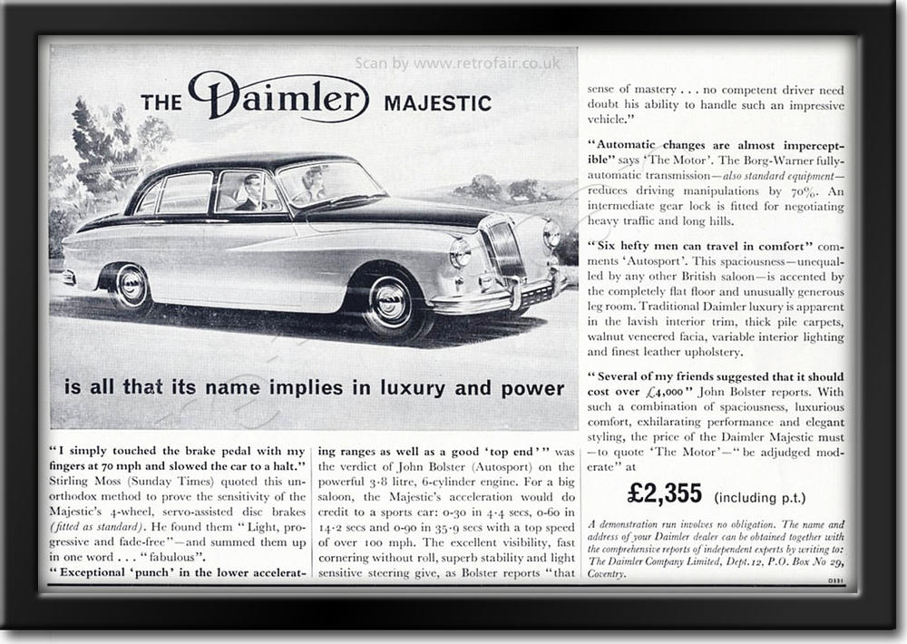 1959 Daimler Majestic vintage ad