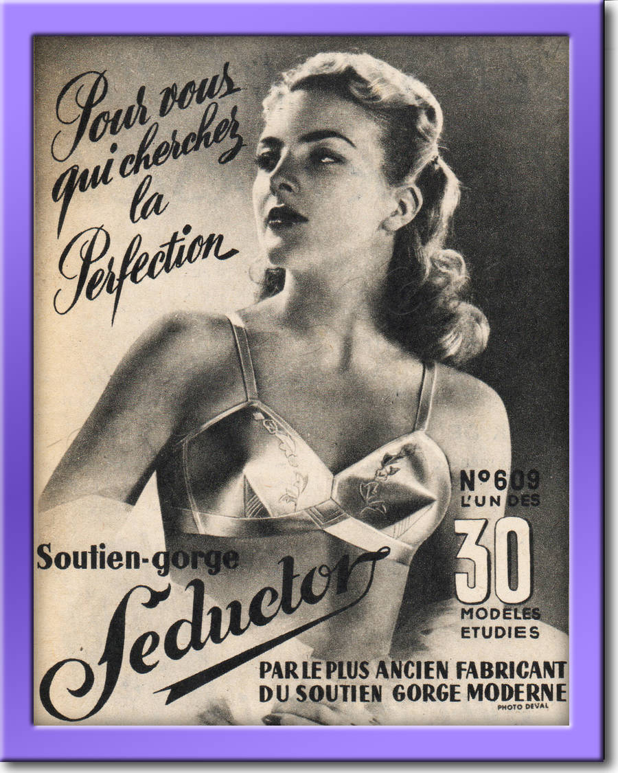 1959 Seductor Lingerie - framed preview vintage ad