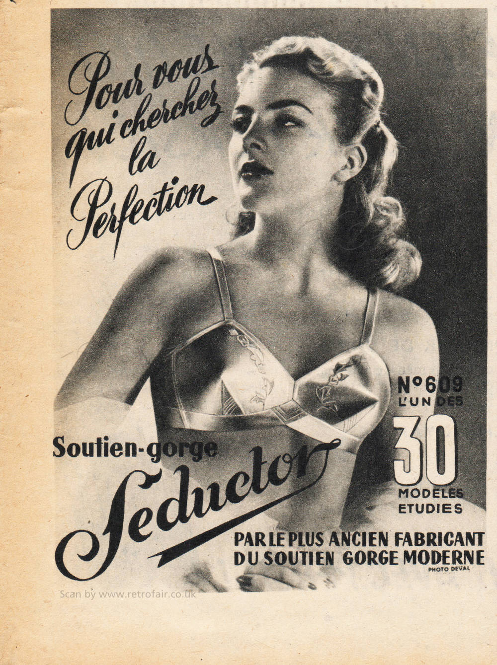 1959 Seductor Lingerie - unframed vintage ad