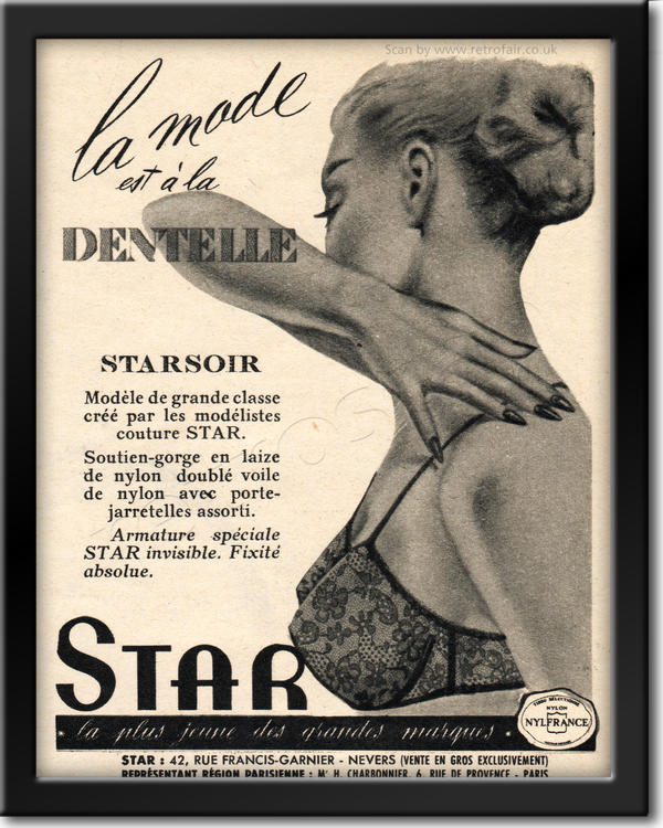 1959 Star Lingerie - framed preview vintage ad