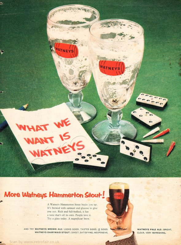 1959 Watneys Hammerton Stout - unframed vintage ad